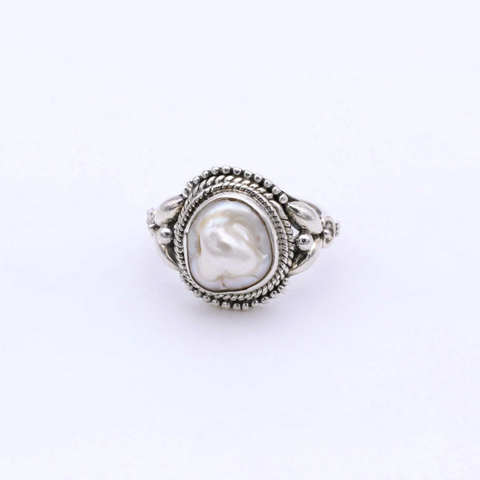 IC: ANILLO PLATA PERLA IRREGULAR 1