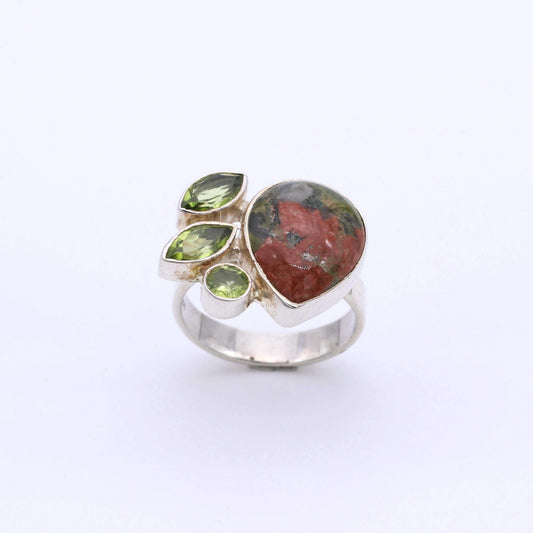 IC: ANILLO PLATA UNAKITA OLIVINA