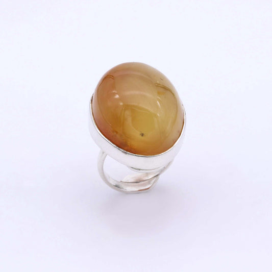 IC: ANILLO PLATA AMBAR NATURAL BALTICO
