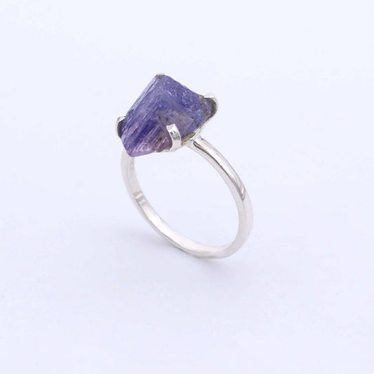 IC: ANILLO PLATA TANZANITA RUSTICA