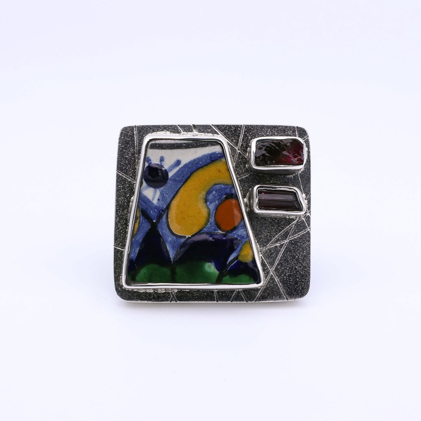IC: ANILLO PLATA ARTESANIA FRIDA CERAMICA TURMALINA 2