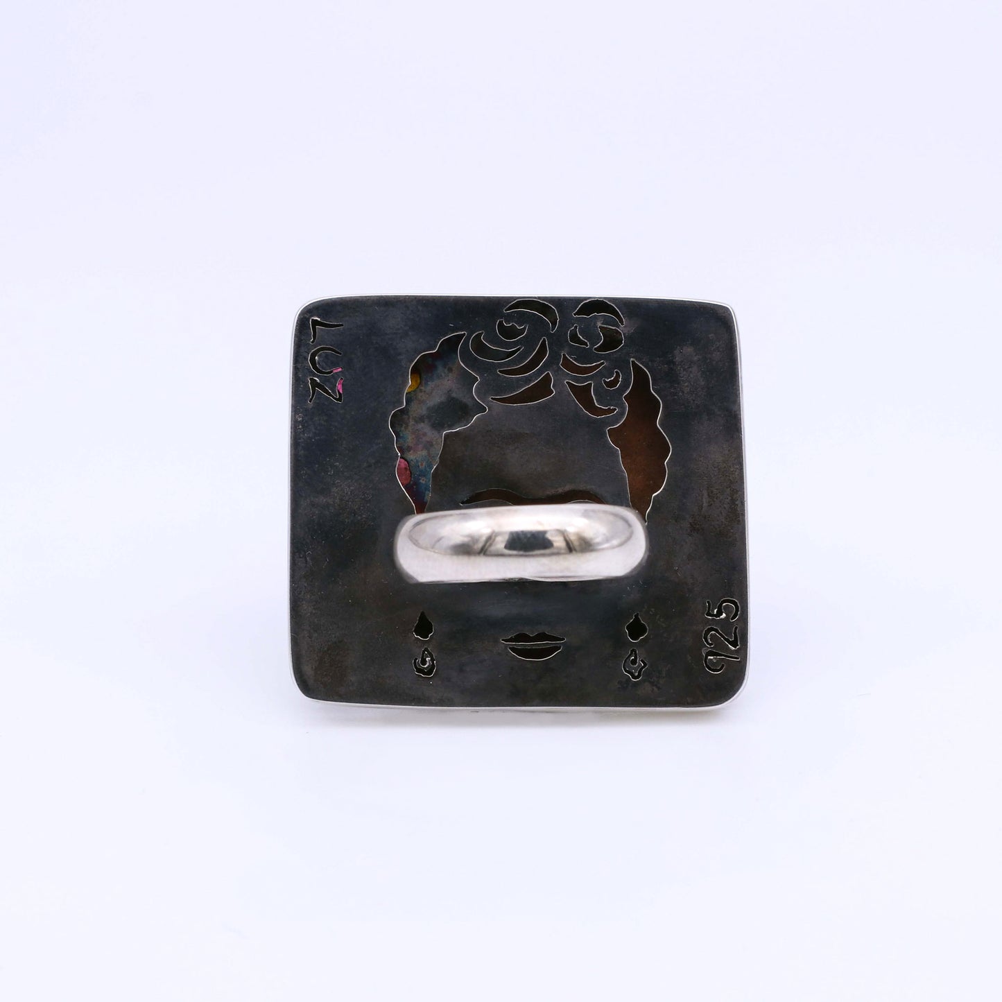IC: ANILLO PLATA ARTESANIA FRIDA CERAMICA TURMALINA 1