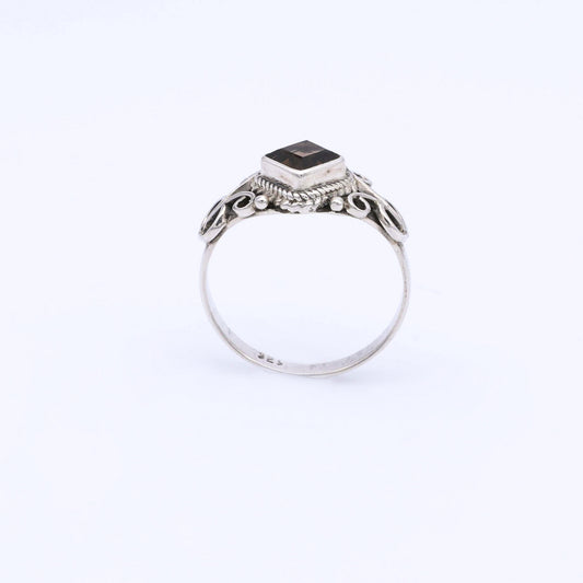 IC: Anillo PLATA TOPACIO AHUMADO Quattro