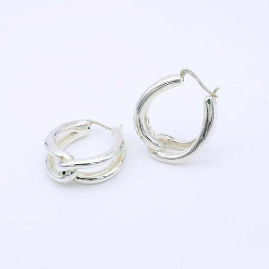 IC: PENDIENTE PLATA LAZO ARO