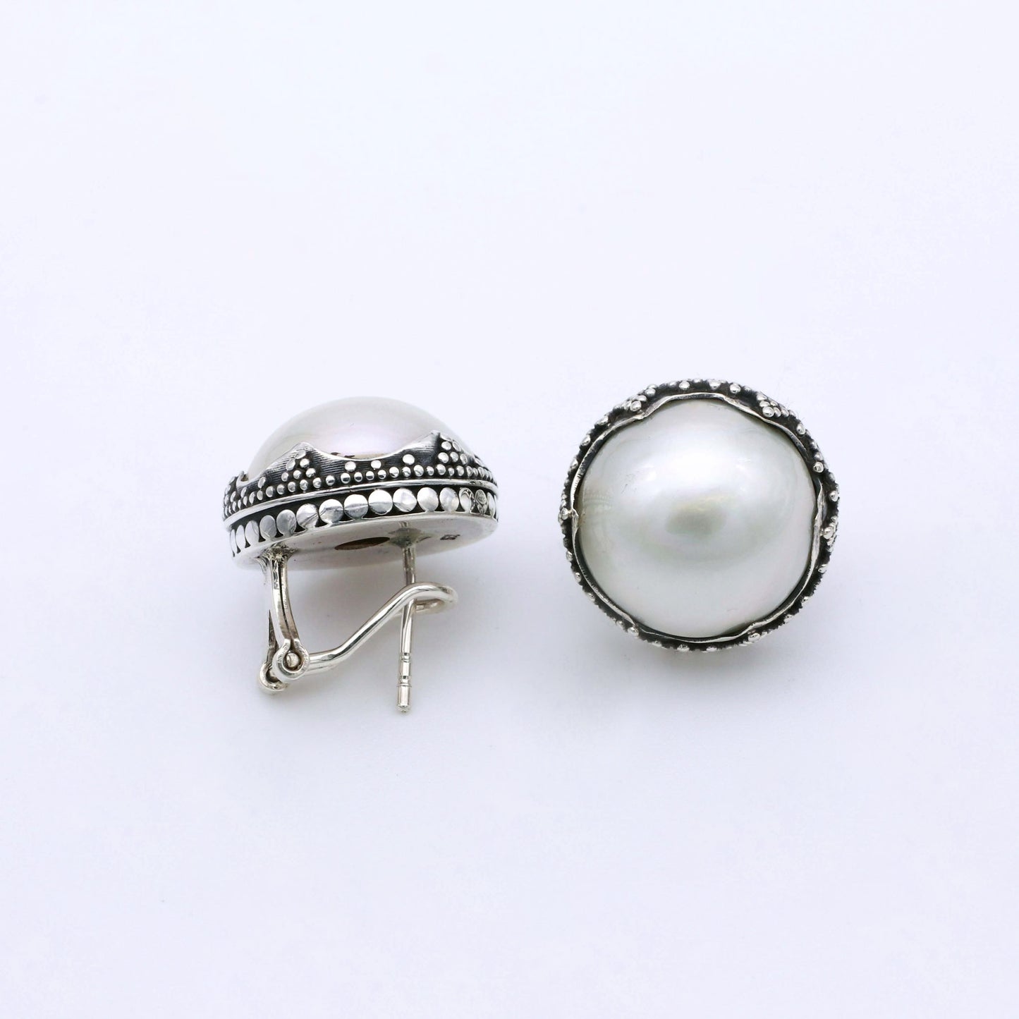 IC: PENDIENTE PLATA PERLA MABE OMEGA