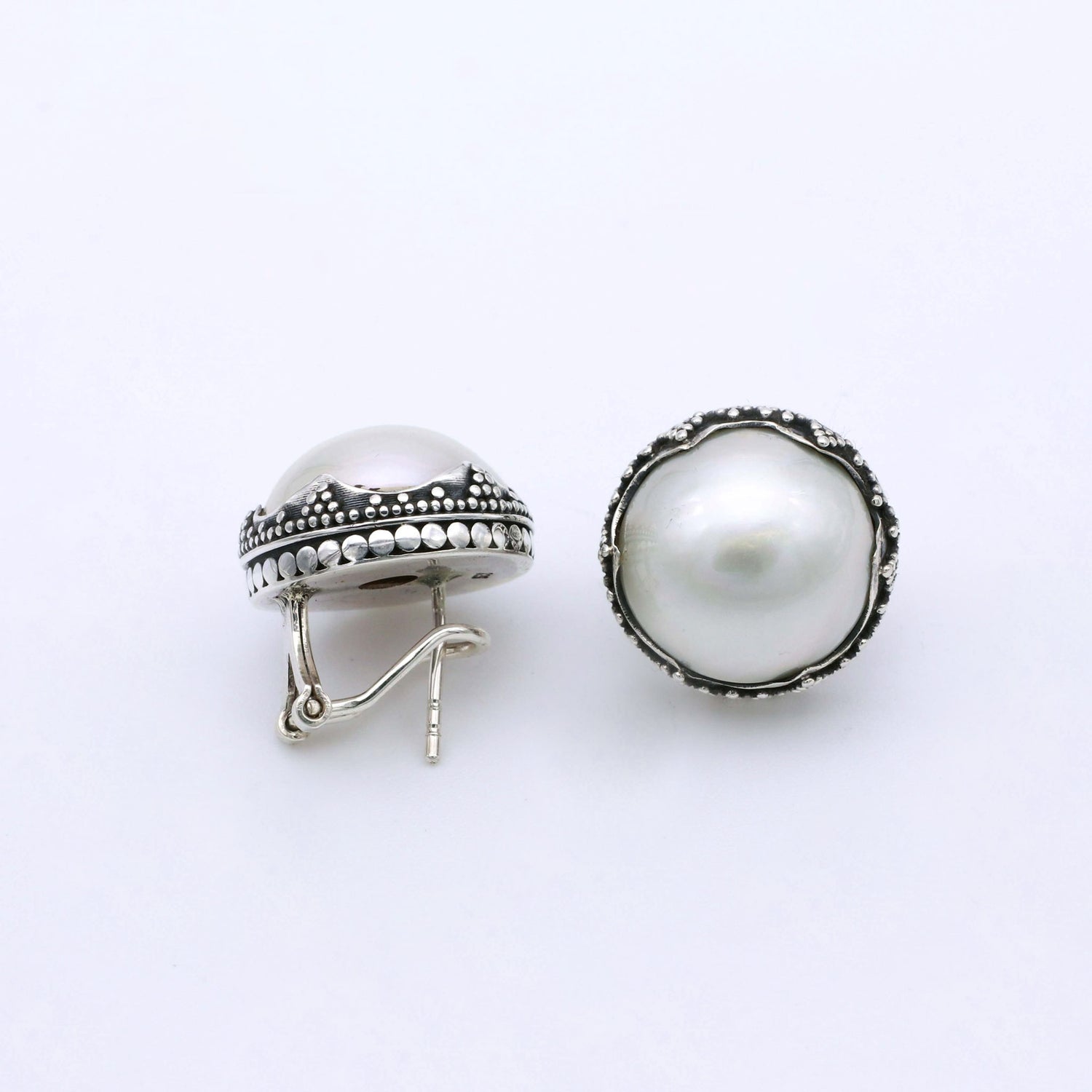 IC: PENDIENTE PLATA PERLA MABE OMEGA