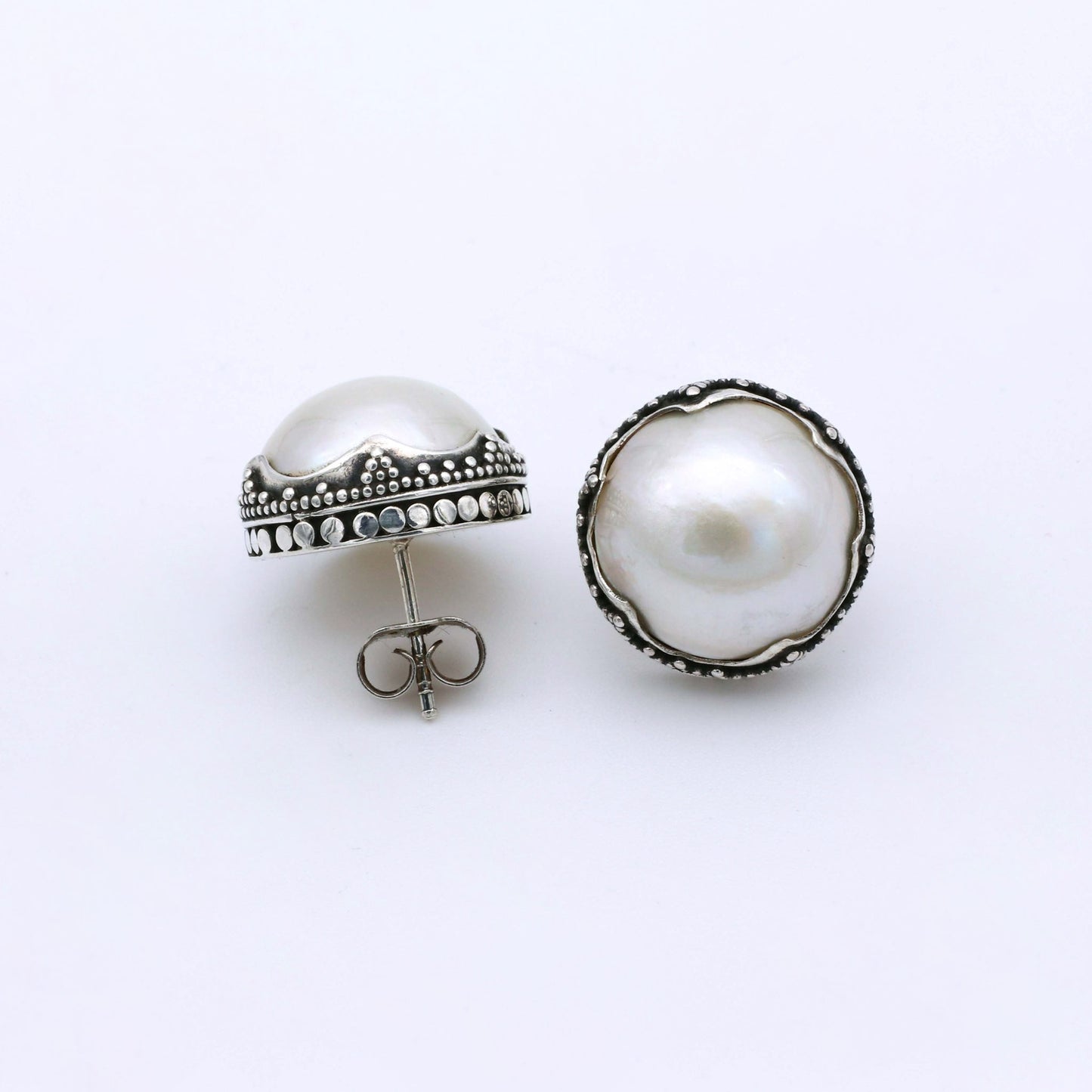 IC: PENDIENTE PLATA PERLA MABE PRESION