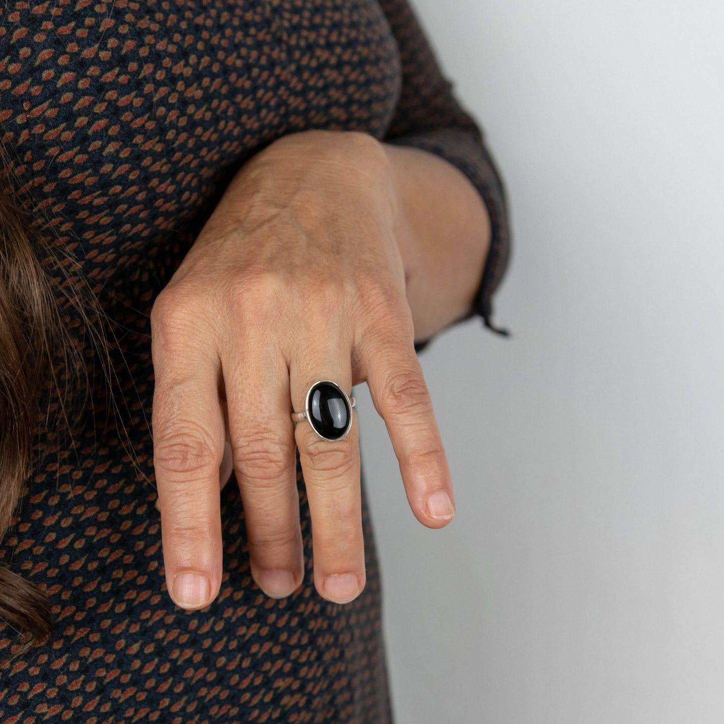 IC: ANILLO PLATA ONIX NEGRO XAMON 1