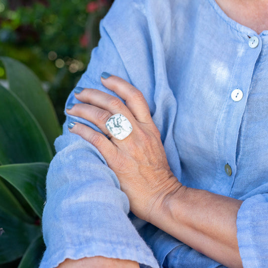 IC: ANILLO PLATA AGATA MUSGOSA LABERINTO