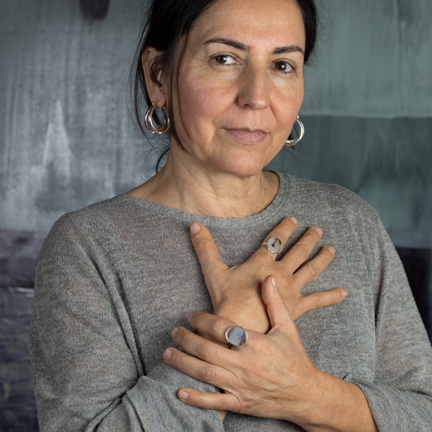 IC: PENDIENTE PLATA LAZO ARO 2