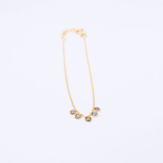 Pulsera Xodó Gemas Naturales Plata 925 Baño Oro