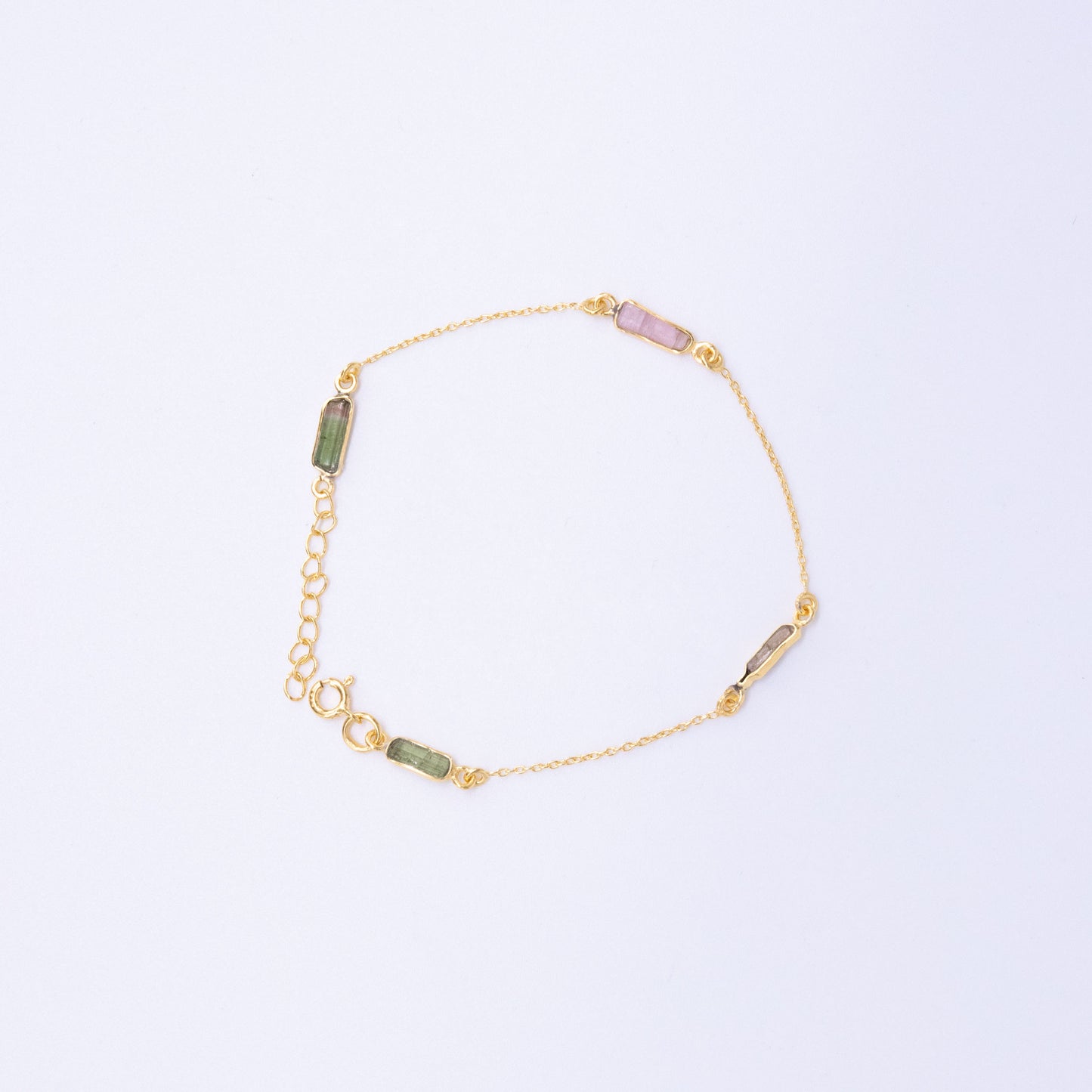 Pulsera Hygge Turmalina Plata 925 Baño Oro 18k