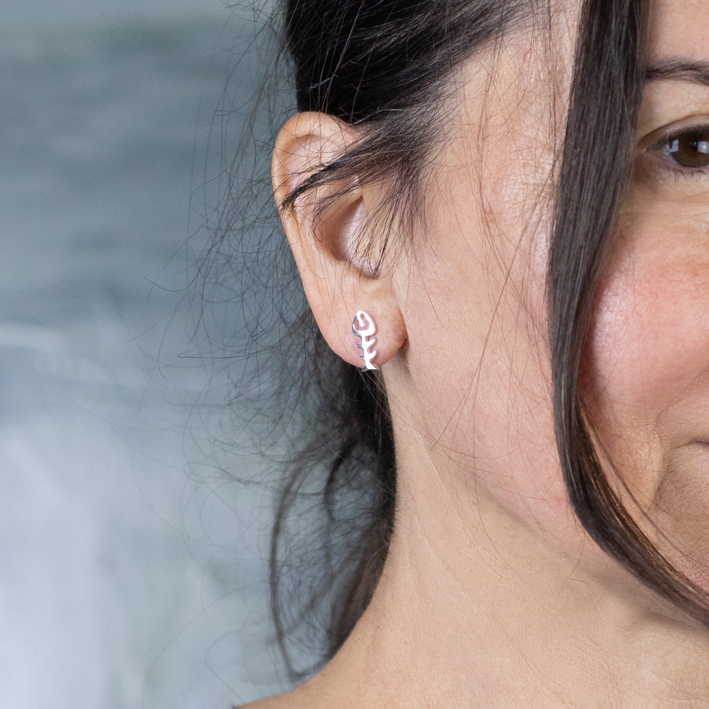 PENDIENTE PLATA 925 PRESION GATO RASPA 2