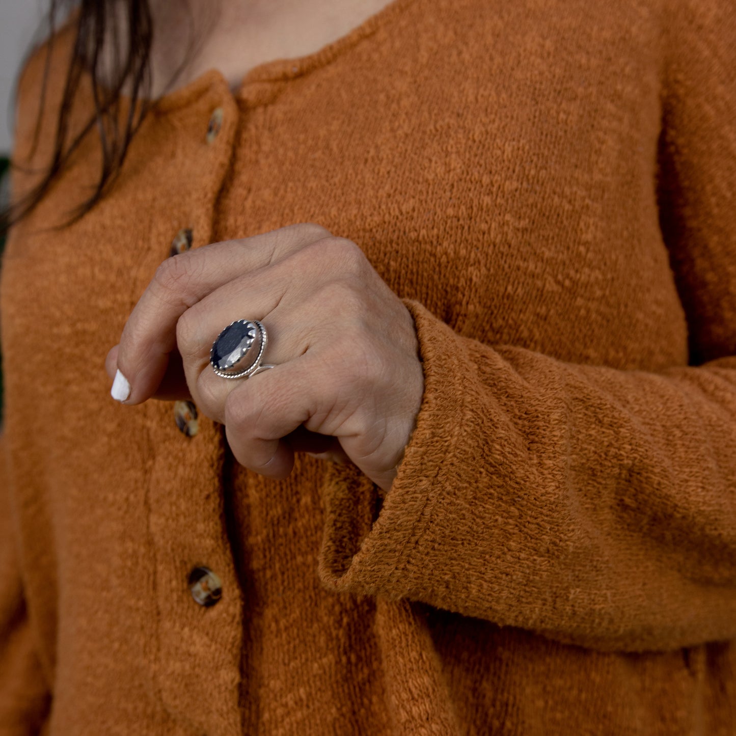 Anillo Sami Corindón Zafiro Azul