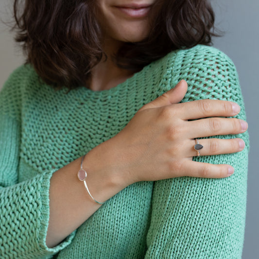 Anillo Plata Labradorita Canno