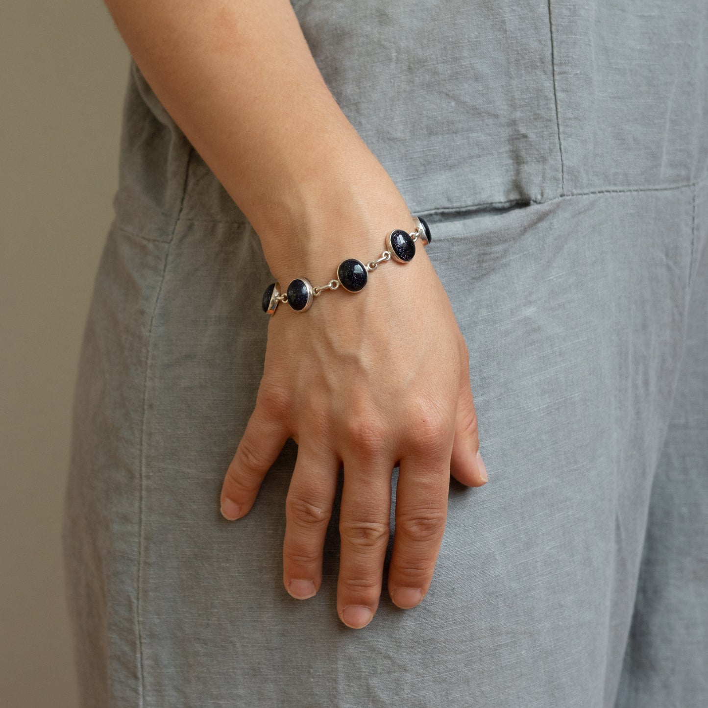 Pulsera Plata Aventurina