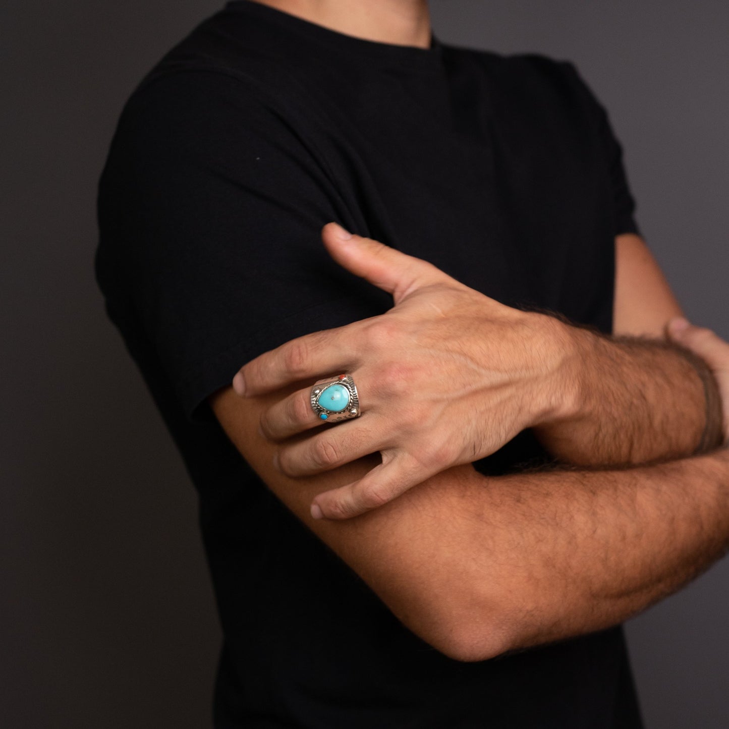 Anillo Navajo Plata y Turquesa