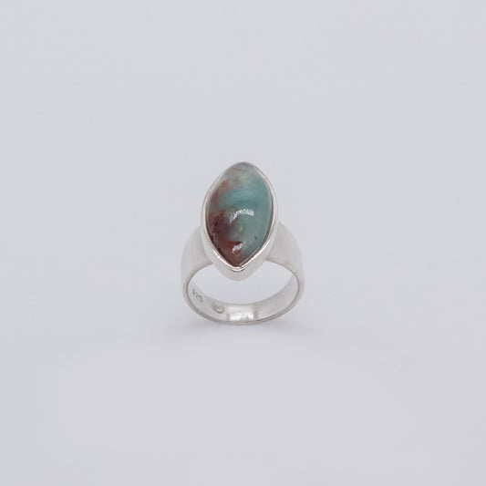 Anillo Kakari Plata Ópalo Peruano Hecho a Mano
