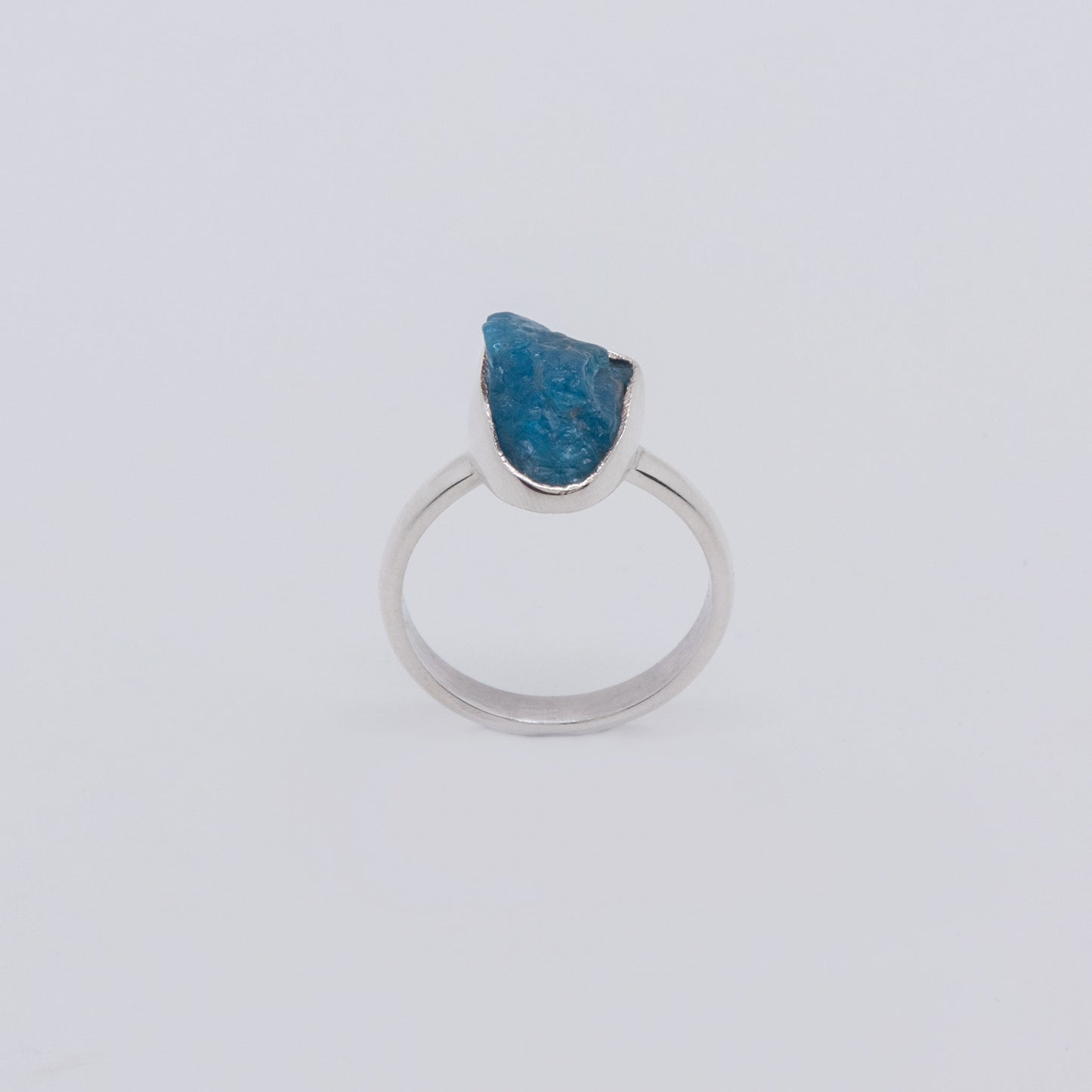 Anillo Mowhiti Plata Ecológica 925 y Apatito Natural Hecho a Mano