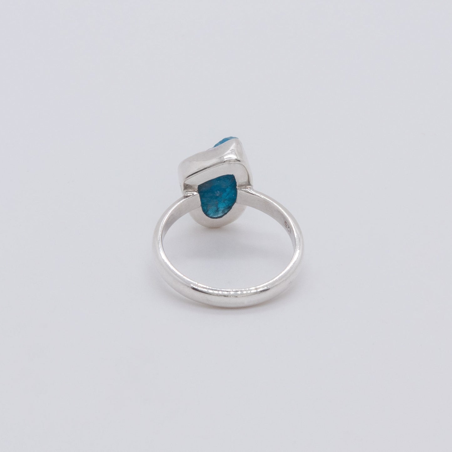 Anillo Mowhiti Plata Ecológica 925 y Apatito Natural Hecho a Mano