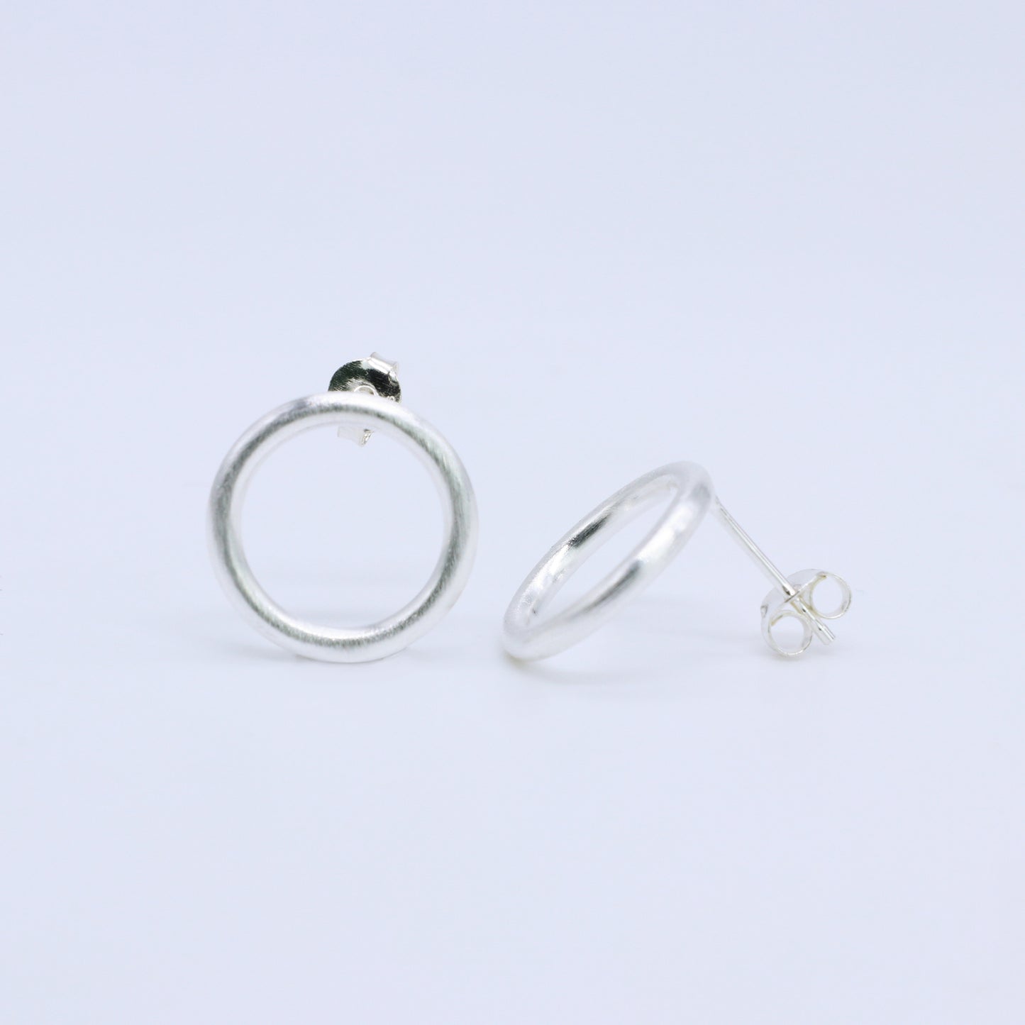 pendiente plata aro 925 redondo 3