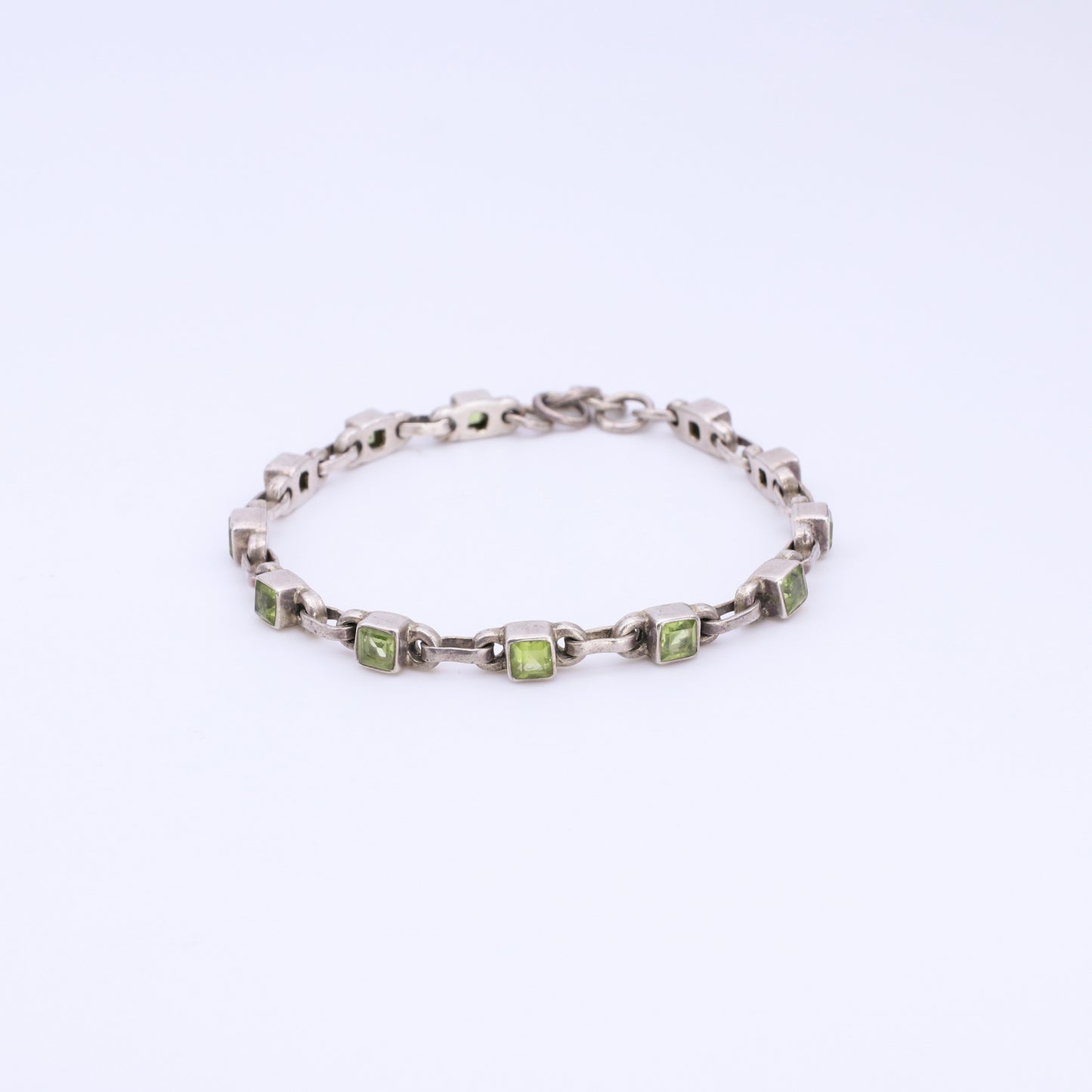 Pulsera Plata Peridoto