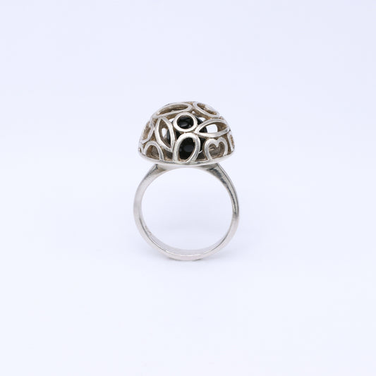 Anillo Llamador Plata y Ónix