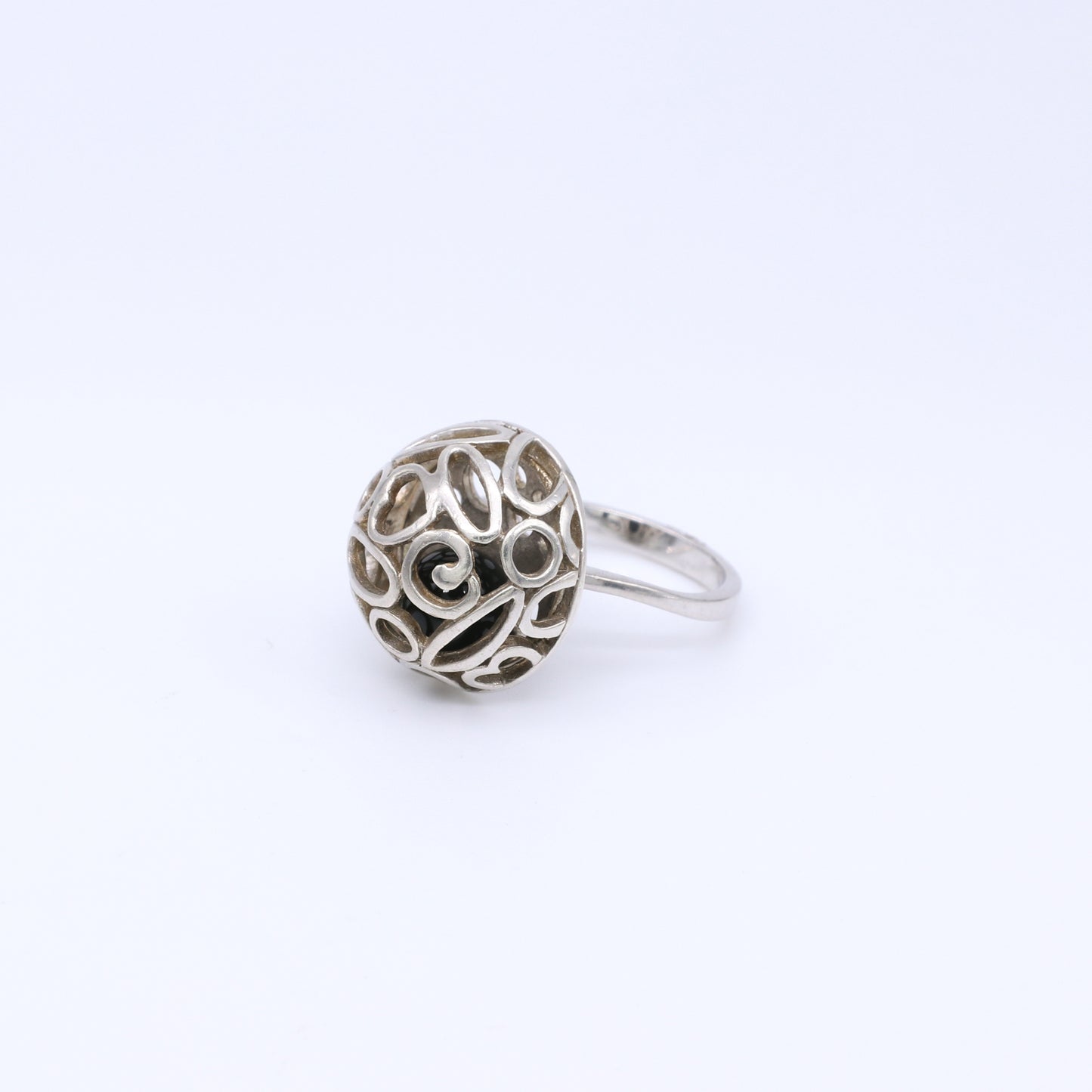 Anillo Llamador Plata y Ónix