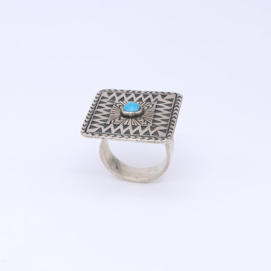 Anillo Colmenar Plata y Turquesa