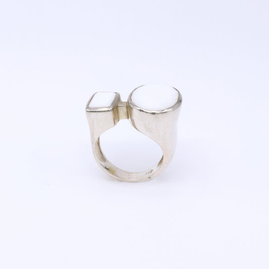 Anillo Kush Ágata Blanca