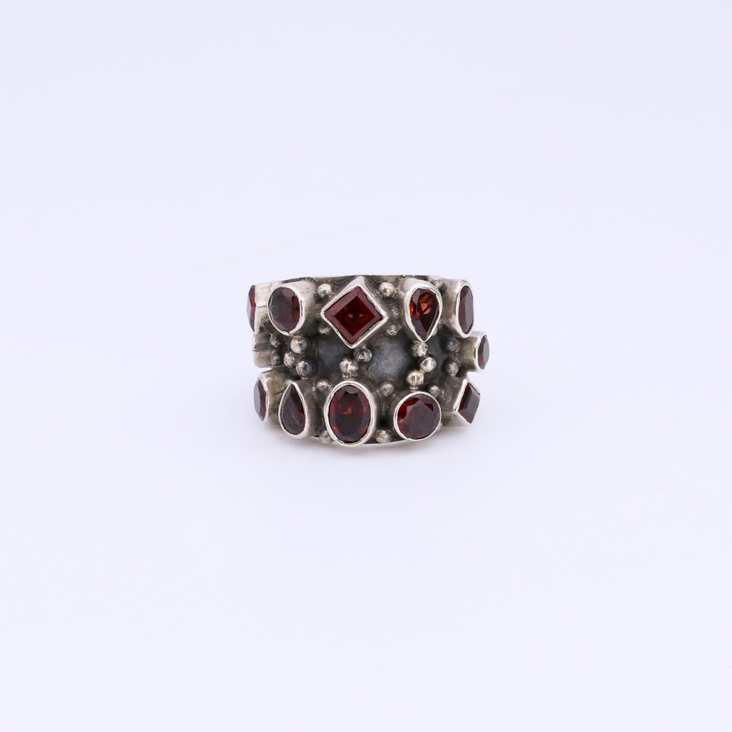 Anillo Granate Corona