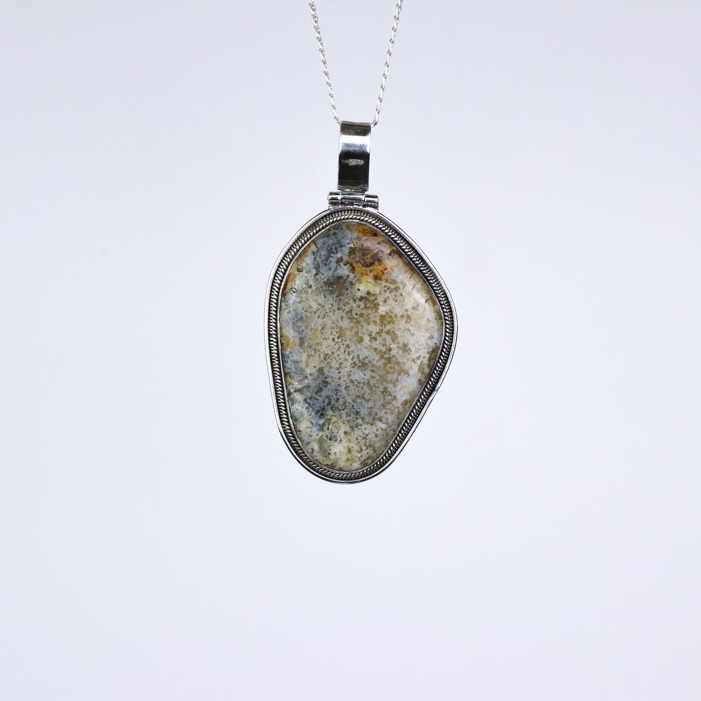 IC: COLGANTE PLATA ÓPALO FOSILIZADO 050.1