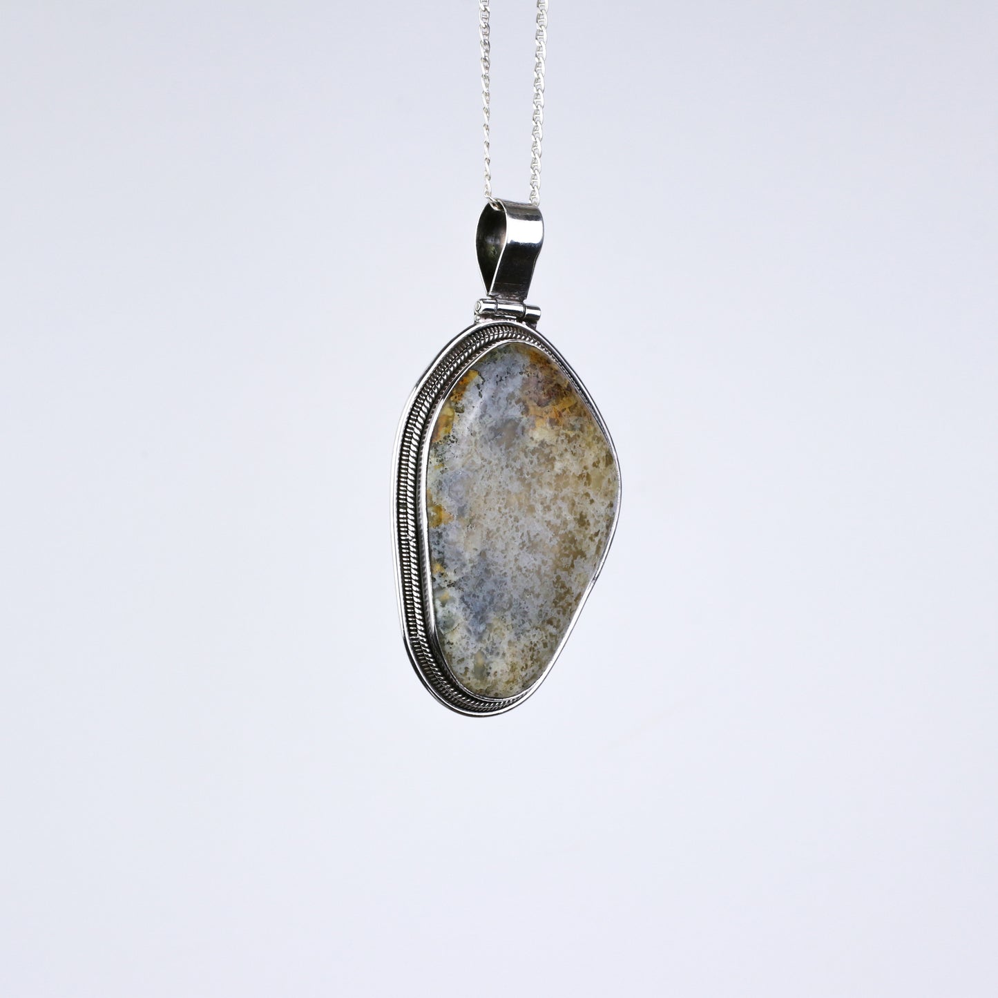 IC: COLGANTE PLATA ÓPALO FOSILIZADO 050.2