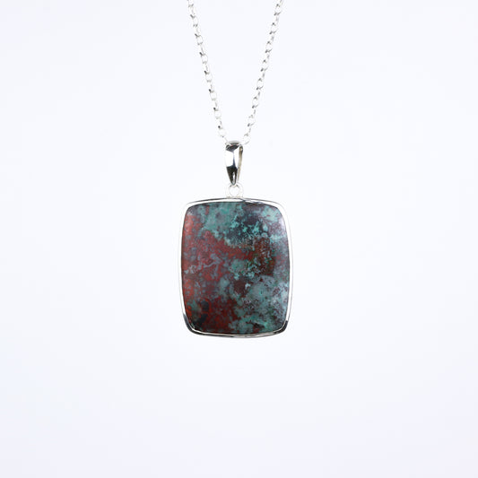 IC: COLGANTE PLATA JASPER MARTE