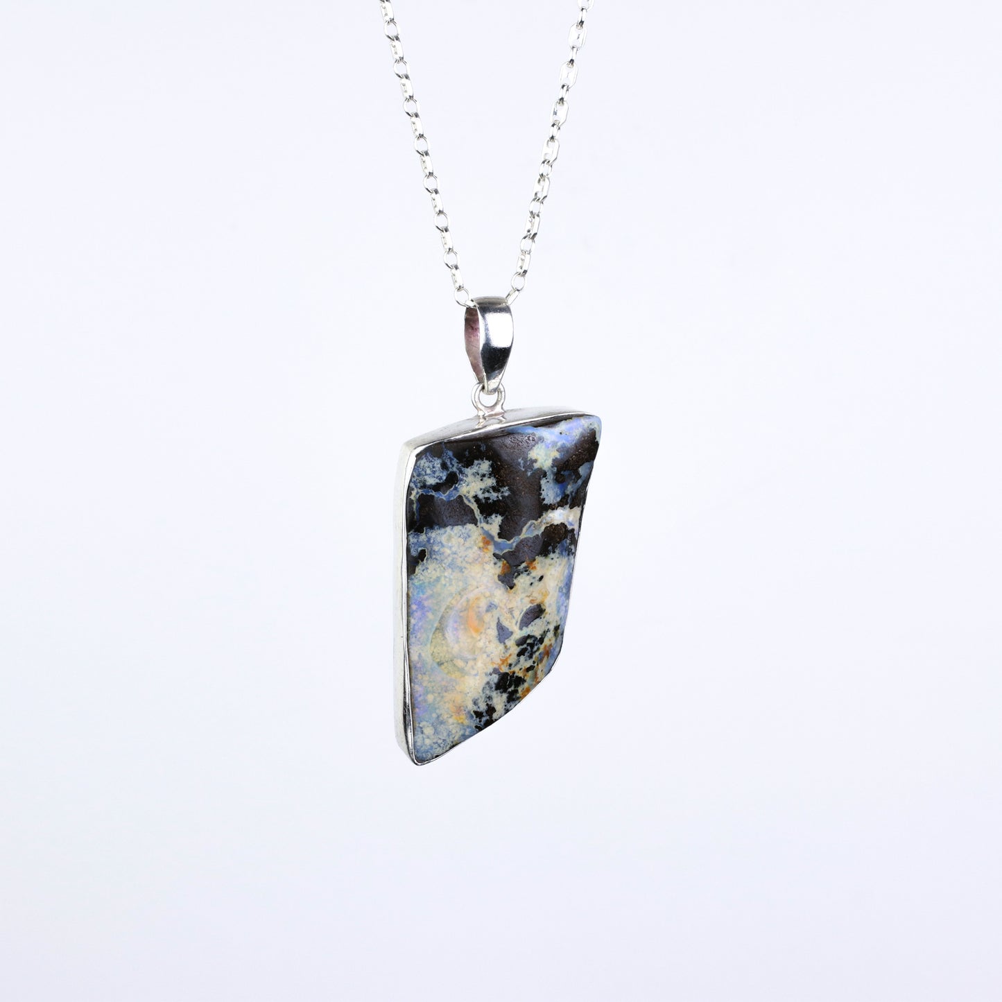 IC: COLGANTE PLATA Ópalo boulder australiano