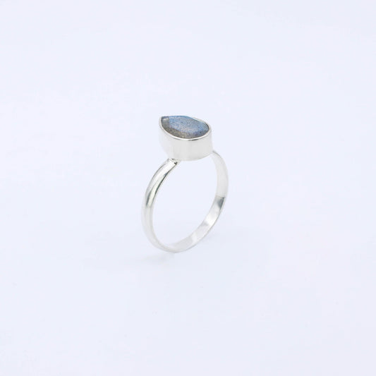 Anillo Simon en Plata Labradorita