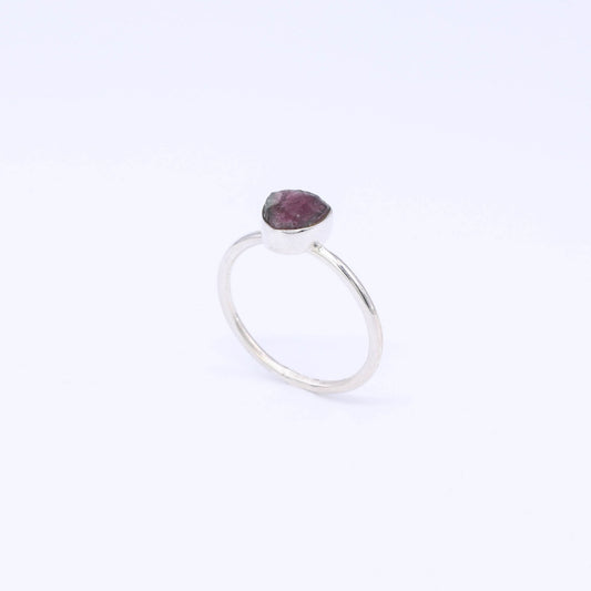 IC: ANILLO PLATA TURMALINA SANDIA ARTESANIA