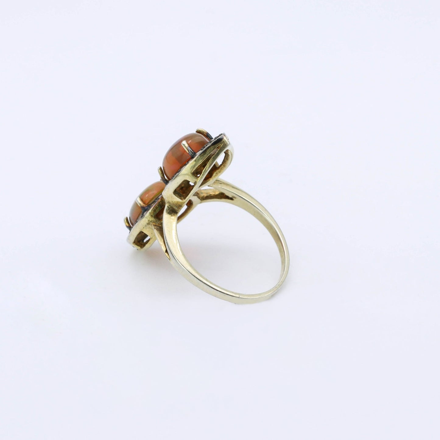 IC: ANILLO PLATA OPALOS DIAMANTES