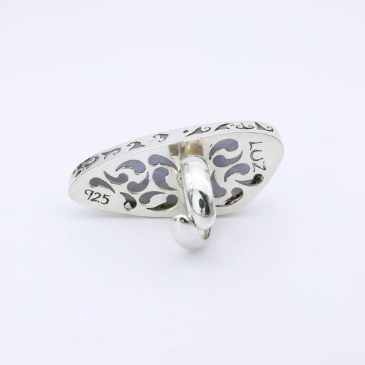 IC: ANILLO PLATA 925 AGATA NATURAL ARTESANIA ESPAÑA LUZ