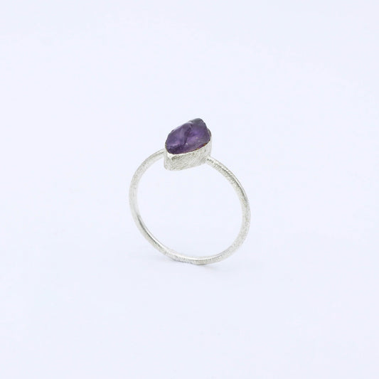 IC: ANILLO PLATA AMATISTA MINIMALISTA