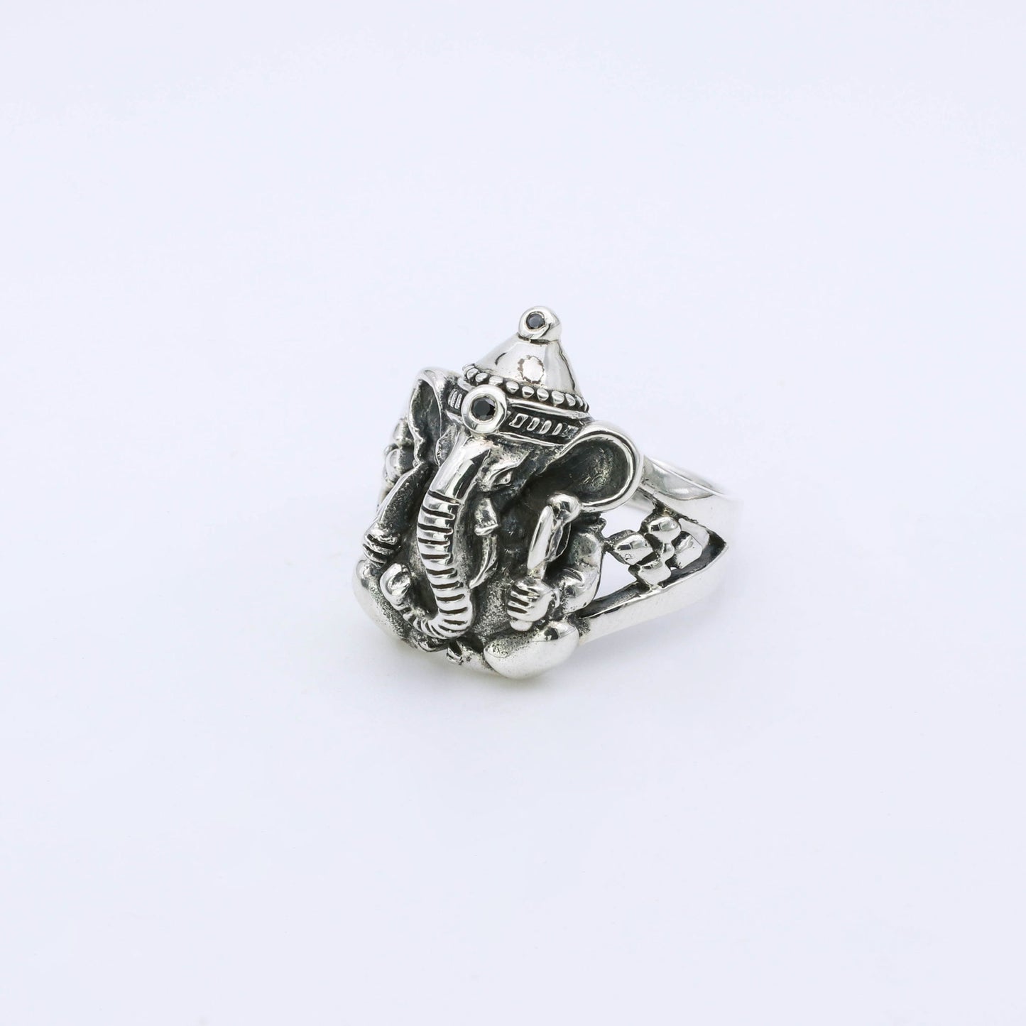 IC: ANILLO PLATA HOMBRE GANESHA ONIX