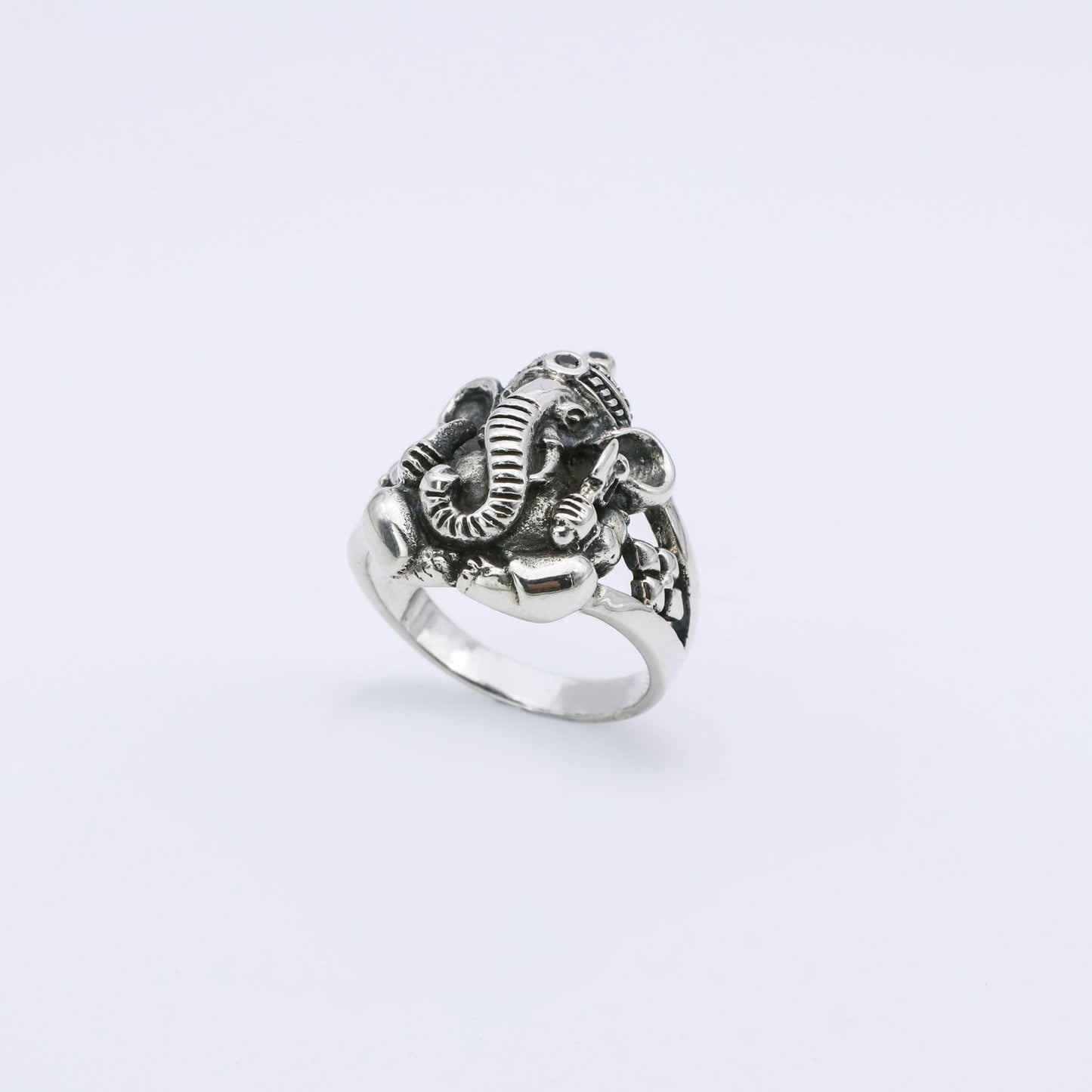 IC: ANILLO PLATA HOMBRE GANESHA ONIX