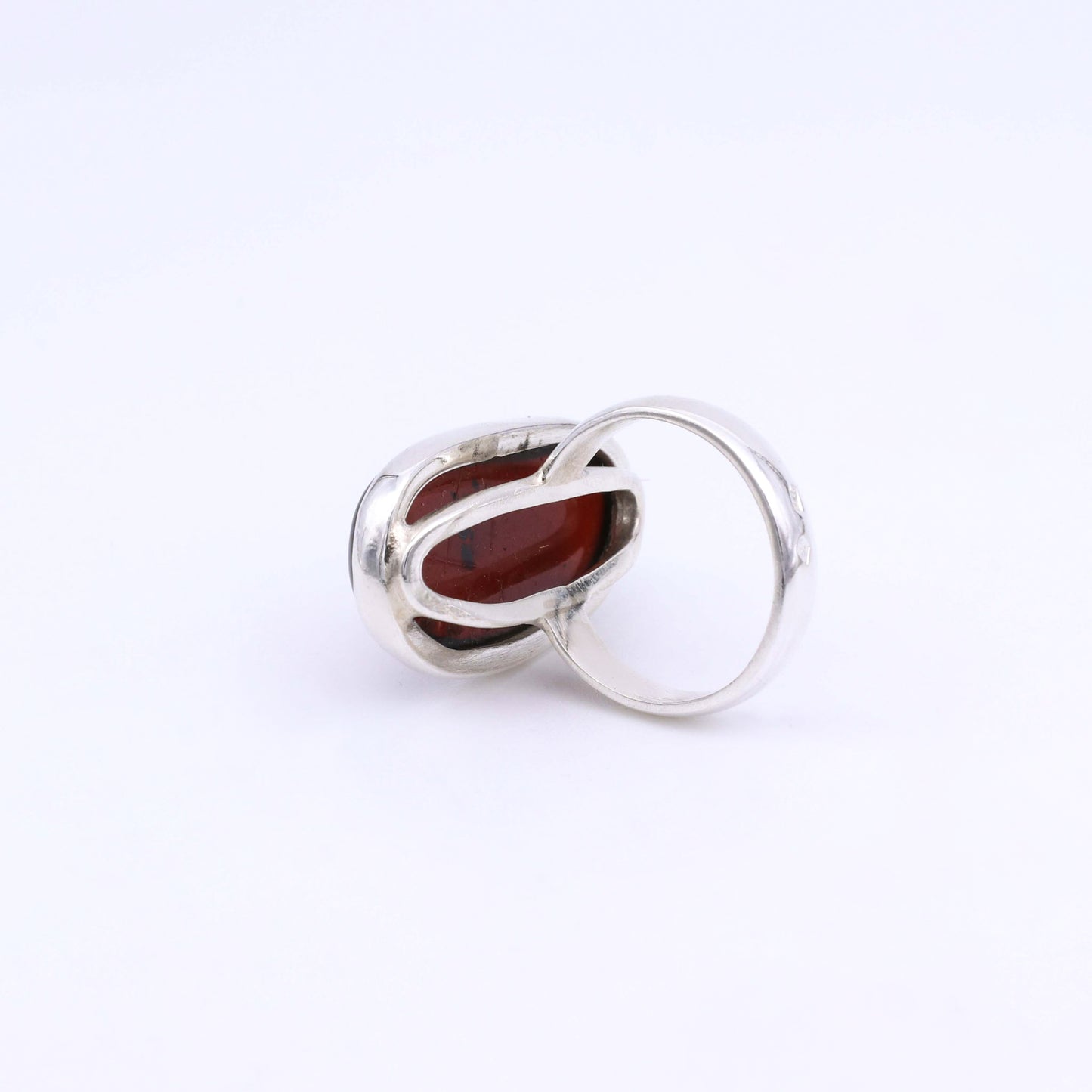IC: ANILLO PLATA AMBAR ROJO