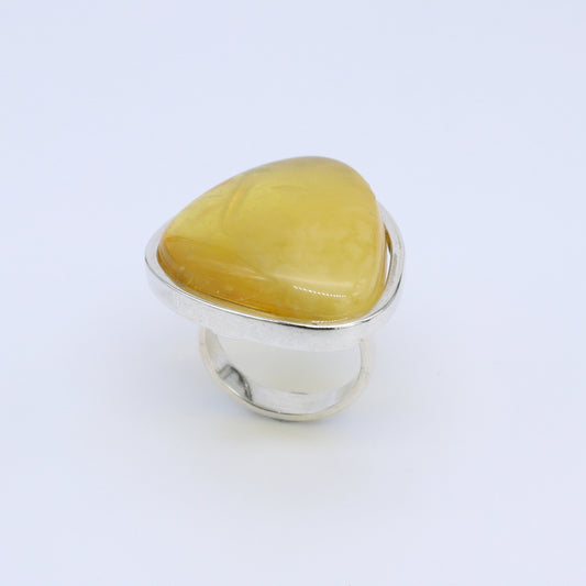 Plata Luz Anillo Ambar Gelb 01