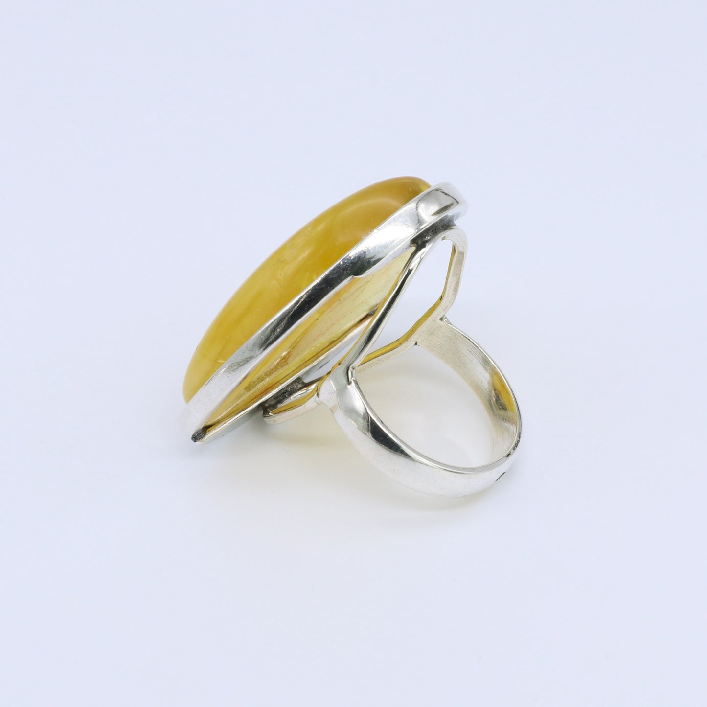 Plata Luz Anillo Ambar Gelb 03