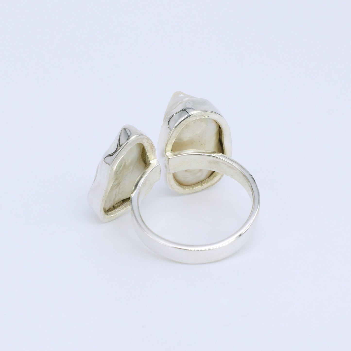 Plata Luz anillo perla biform 04