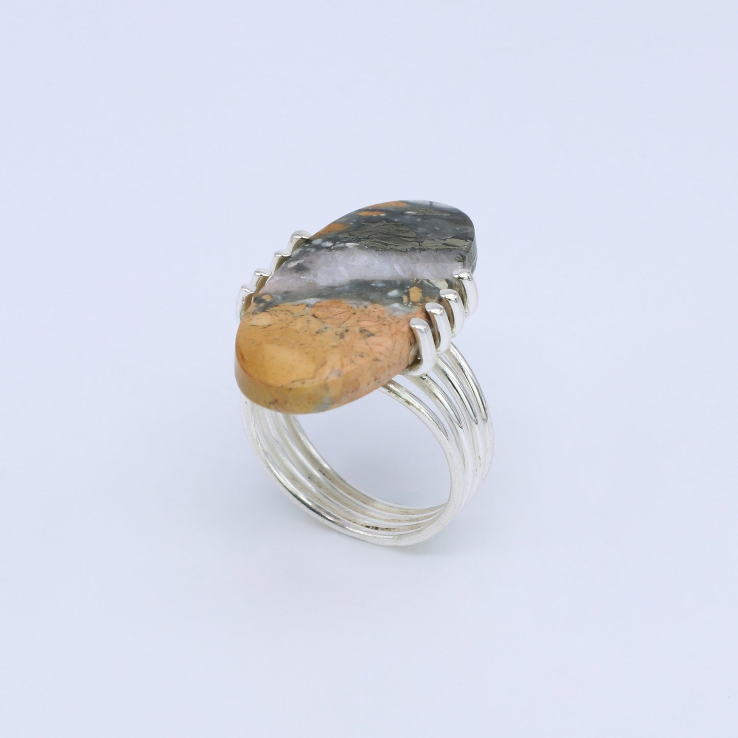 Plata Luz Anillo Jasper Narin 01
