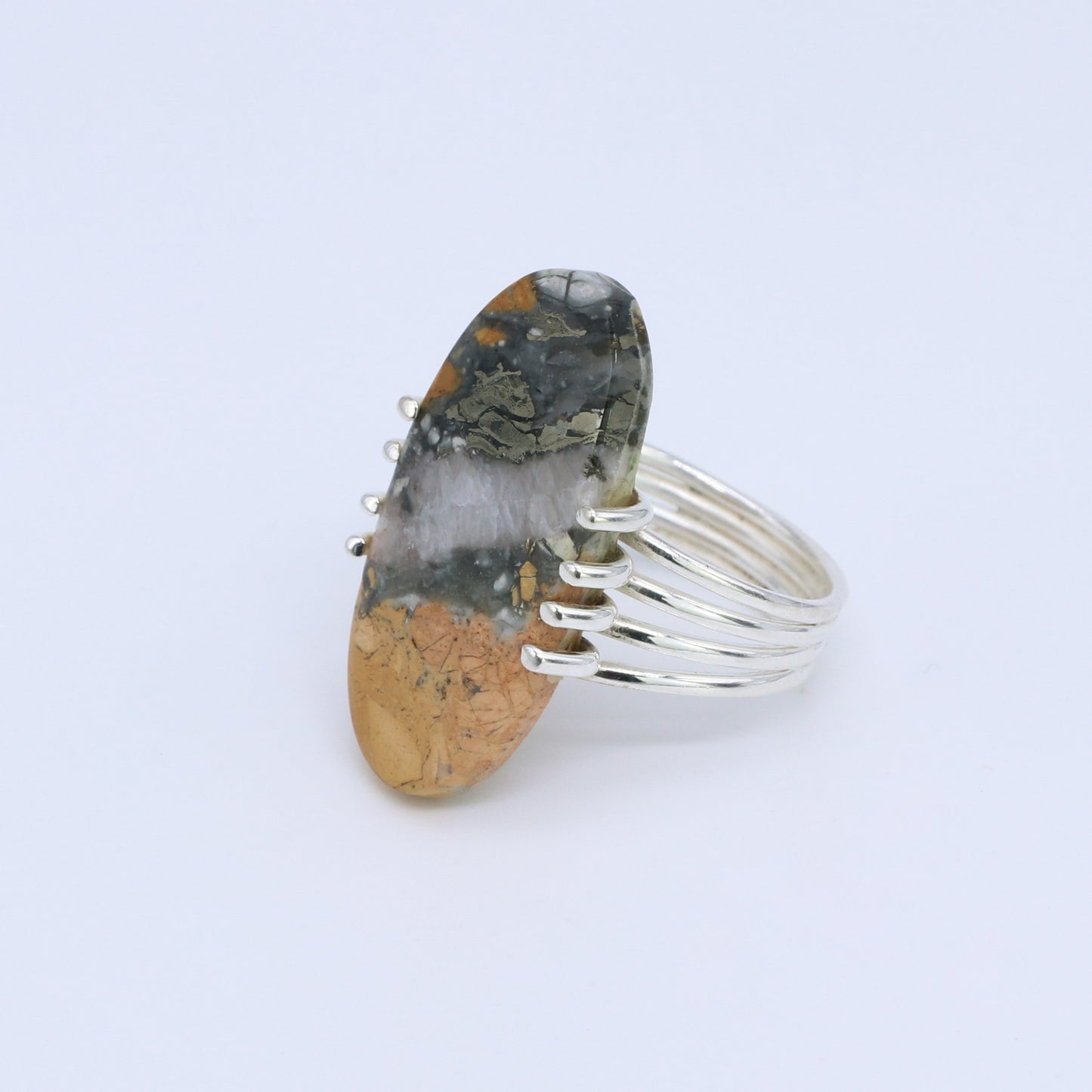 Plata Luz Anillo Jasper Narin 02