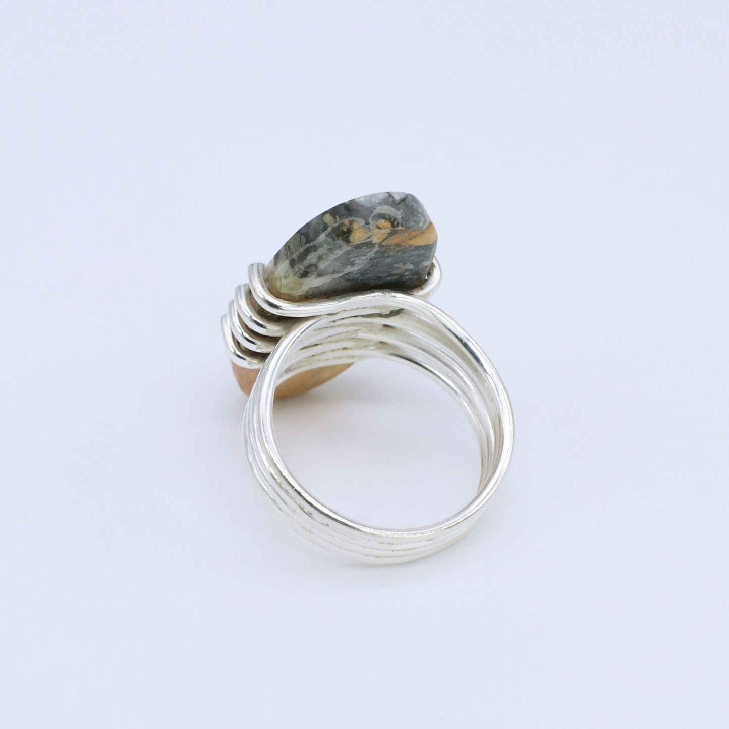 Plata Luz Anillo Jasper Narin 04