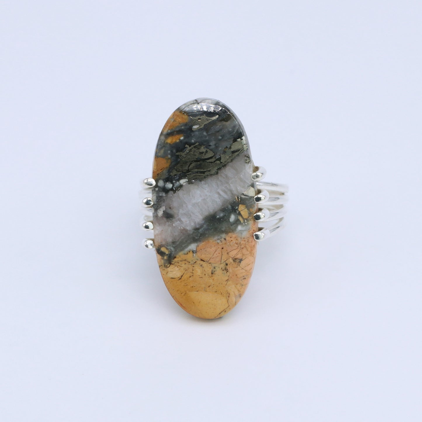 Plata Luz Anillo Jasper Narin 03